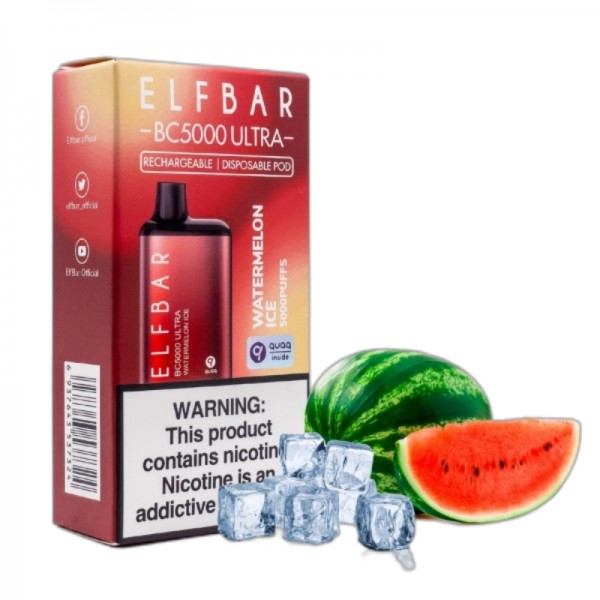 ELF BAR BC5000 Ultra Disposable Watermelon Ice 5000 Züge 13 ml